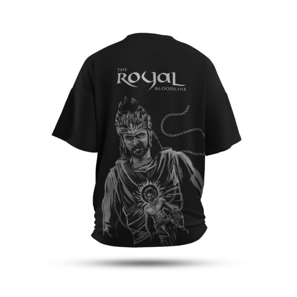 The Blood Line -  Baahubali Black Over Sized T-Shirt - Image 3