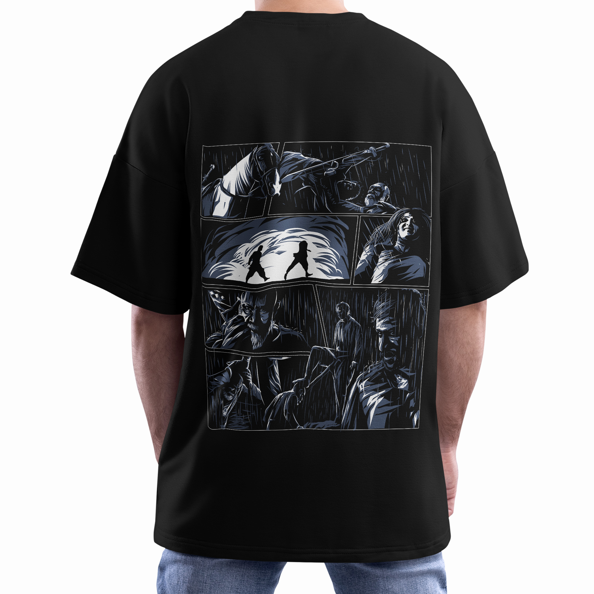 The Revelation -  Baahubali Black Over Sized T-Shirt