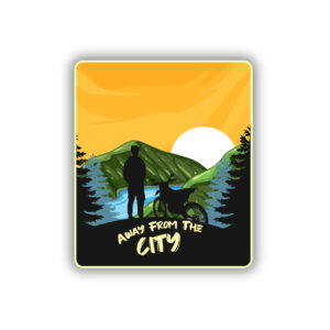 Away from the city Sticker
