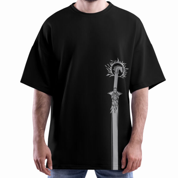 The Revelation -  Baahubali Black Over Sized T-Shirt - Image 2