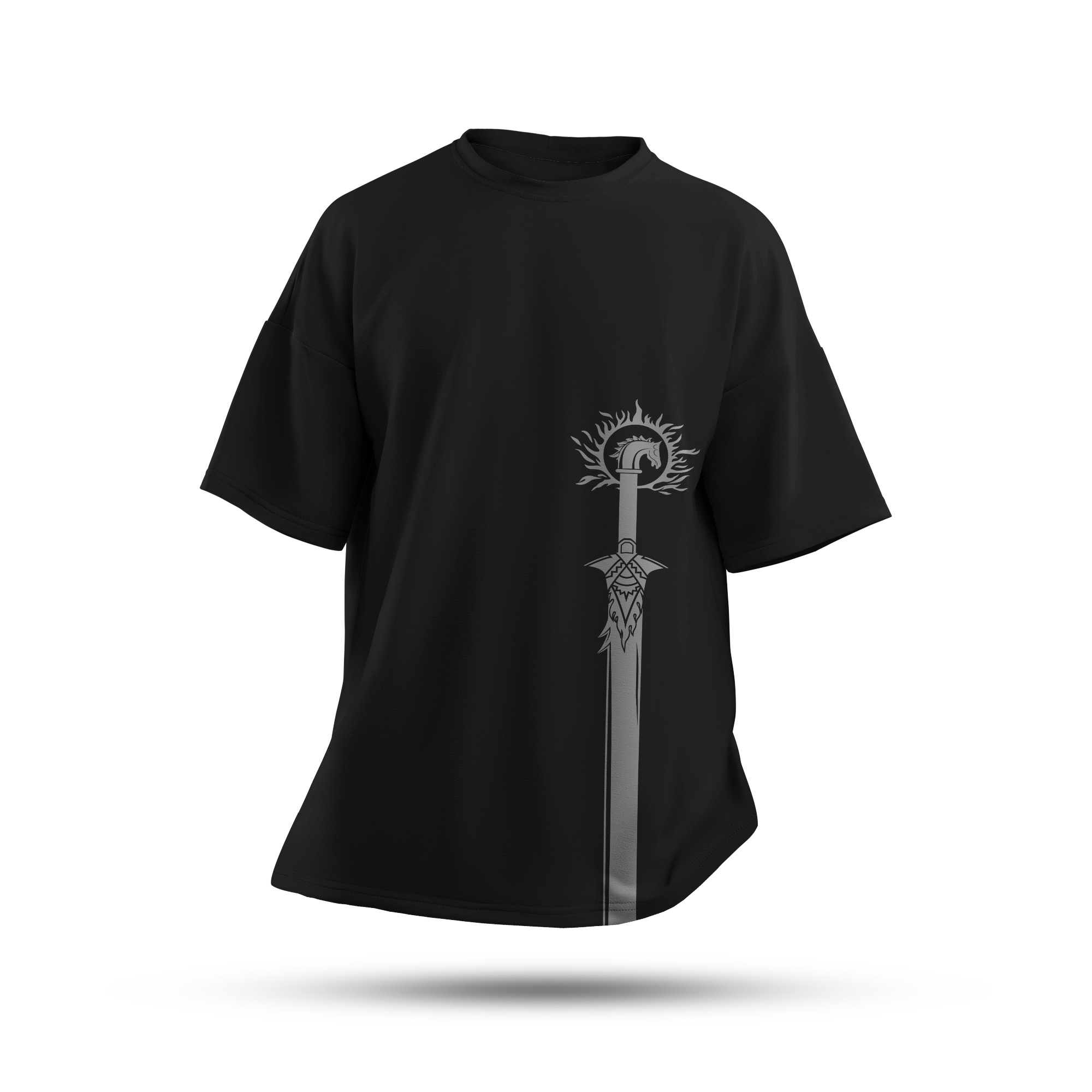 The Revelation -  Baahubali Black Over Sized T-Shirt - Image 4