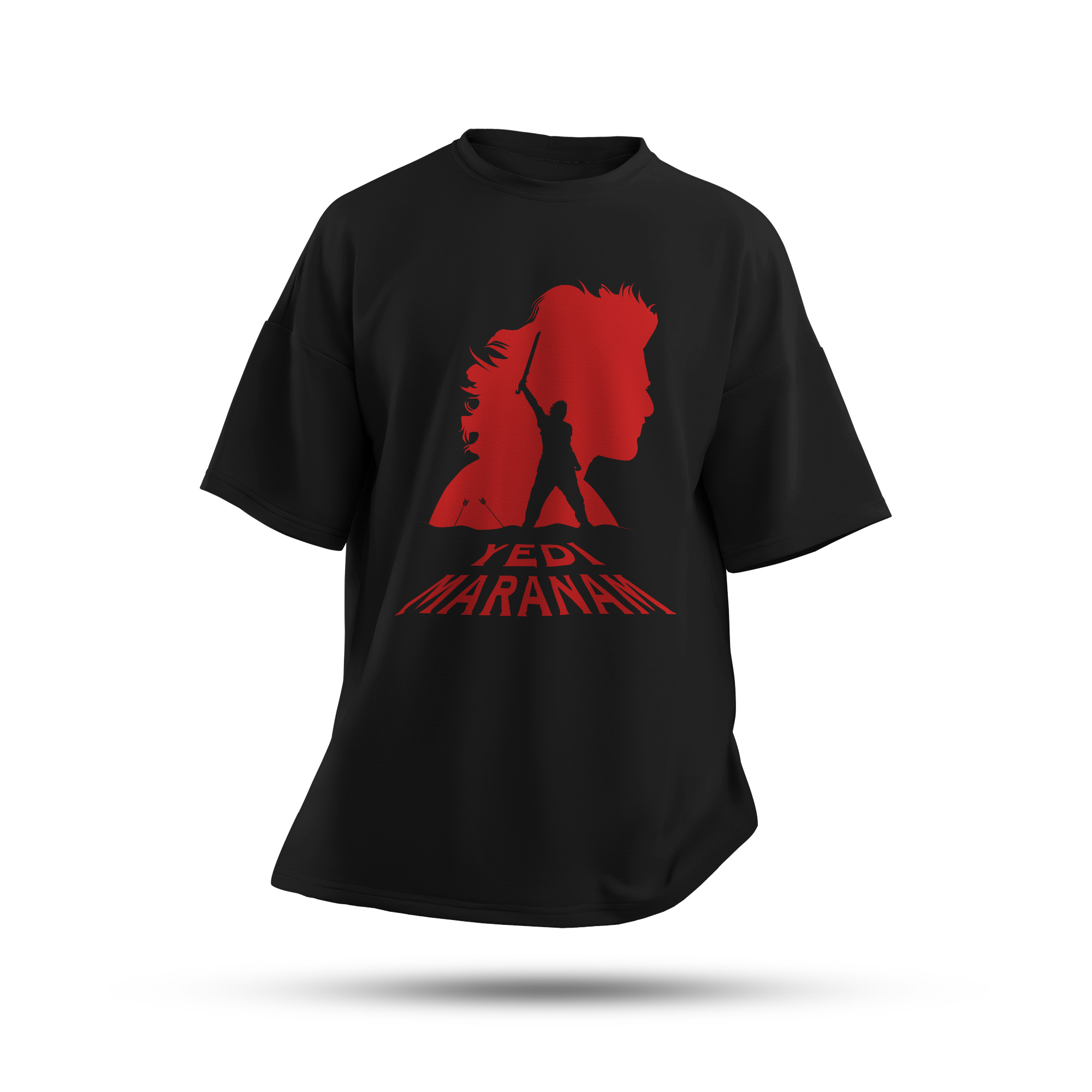 Yedi maranm Baahubali Black Over Sized T-Shirt - Image 2