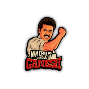 Any center single hand Ganesh Sticker
