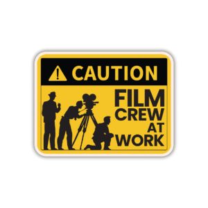 Film crew at work Sticker
