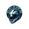 Helmet On Game On Sticker