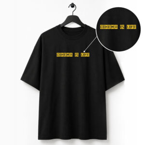 Cinema is Life Black Over Sized T-Shirt