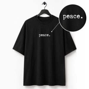 Peace Black Over Sized T-Shirt