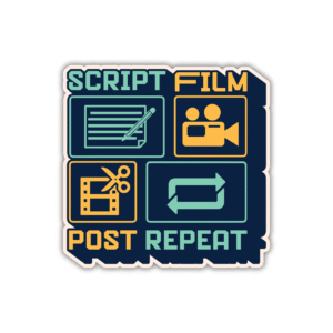 Script-Film-Post-Repeat Sticker