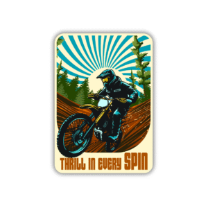 Thrill in every spin Sticker
