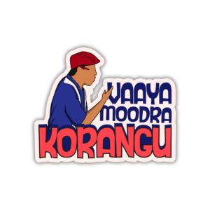 Vaaya Moodra Korangu Sticker